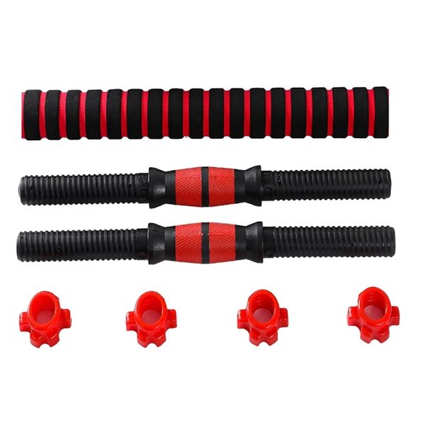 

adjustable dumbbell weight set barbell lifting - 2 x 15.74in bars x 15.74in connecting rods for gym home