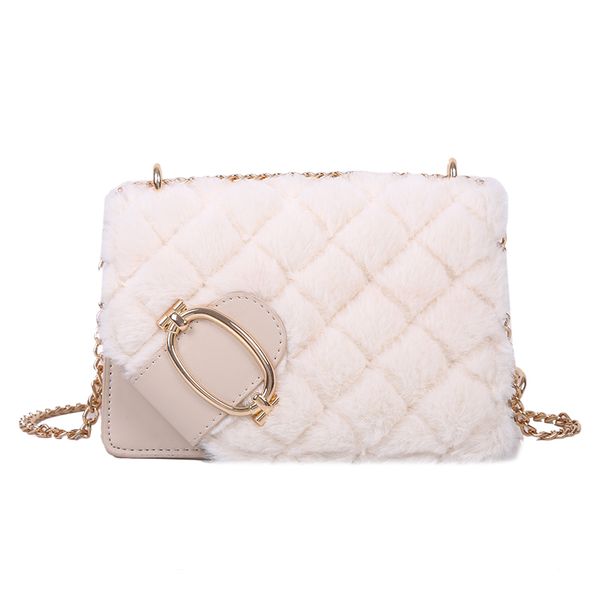 

ins super fur bag women's bag 2019 new autumn and winter style all-around one shoulder satchel plush messenger