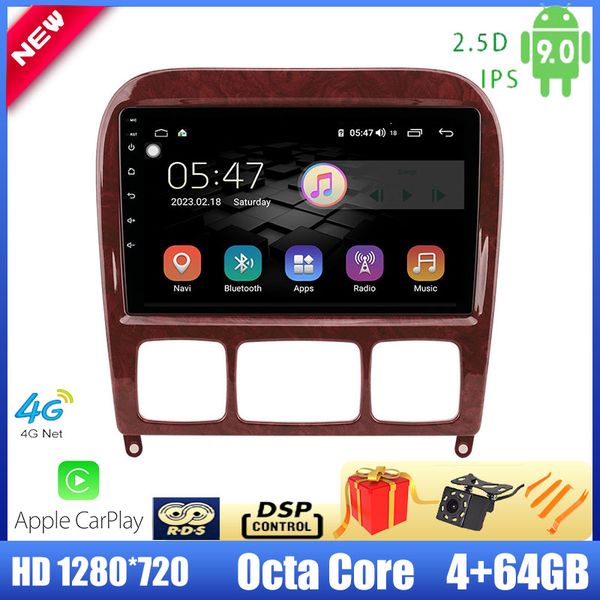 

driwuzz для s class w220 w215 s280 s320 s350 car radio multimedia player 9 '' android 9.0 stereo окт ядро carplay dsp 2.5d автомобиль dvd