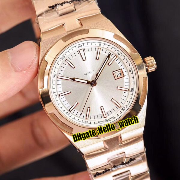 

new overseas 4500v/000r-b127 white dial a2813 automatic mens watch 41mm rose gold steel bracelet watches 7 color hello_watch, Slivery;brown
