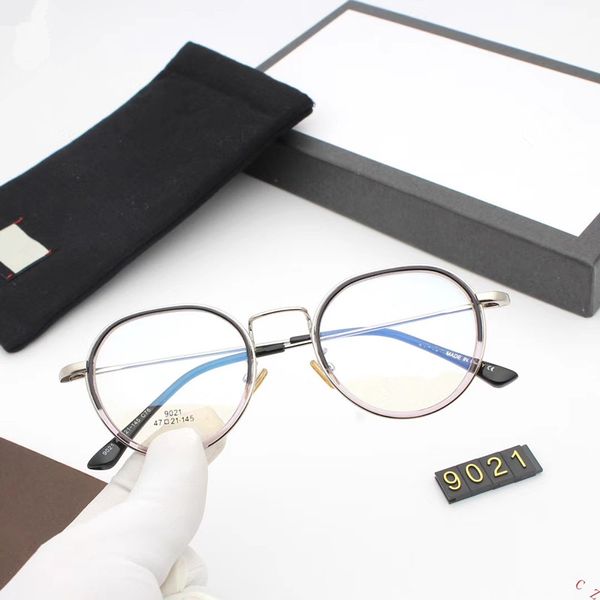2019 Yuvarlak Gözlük Erkekler Kadınlar Gözlük Çerçeveleri Reçete Gözlükler / Dekorasyon Gözlük Temizle Düz Lens Vintage Retro
