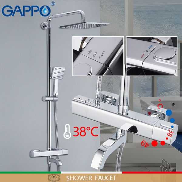 

bathtub faucets gappo auto-thermostat control shower bath mixer rain set waterfall faucet water