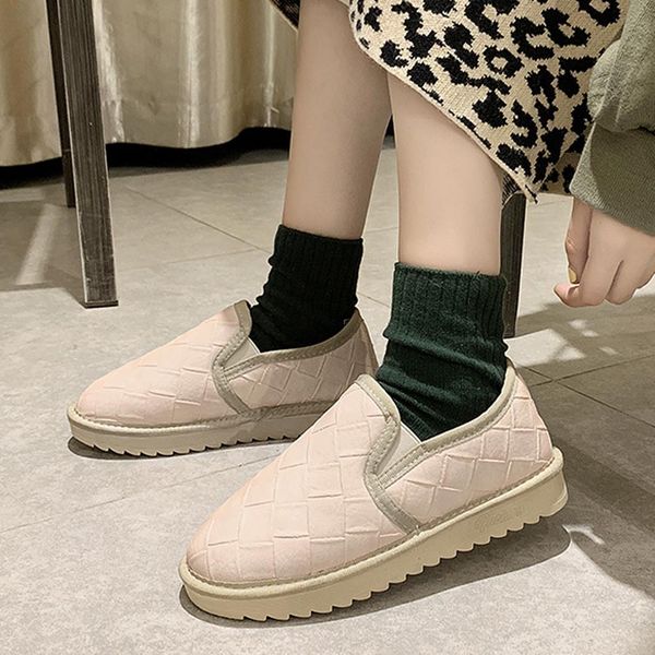 

2019 plus velvet snow boots women winter shoes flat ankle boots female warm large size short casual shoes botines mujer, Black
