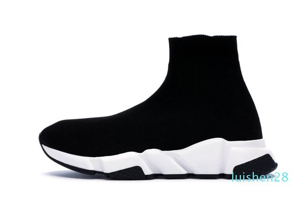 

2019 designer sneakers speed trainer runner black red triple black fashion flat socks boots casual shoes size 36-48 l02 l28