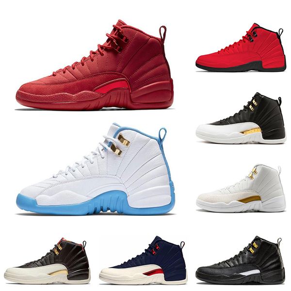 

2019 12 12s mens basketball shoes winterized gym red college navy wings black cny bulls university blue men sport sneakers size 7-13