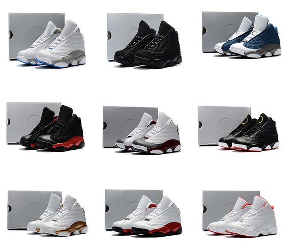 

13s black cats toddler sneakers bred flint kids basketball shoes infant 13 big boy & girl children trainers with box