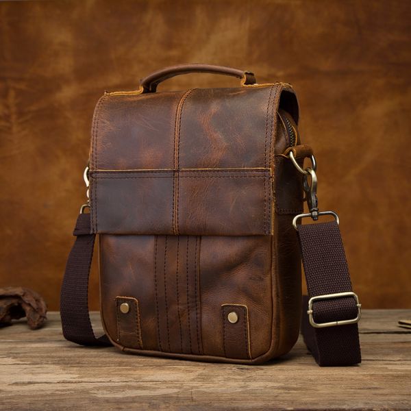

quality leather male casual design shoulder messenger bag cowhide fashion cross-body bag 8" tablet tote mochila satchel 152