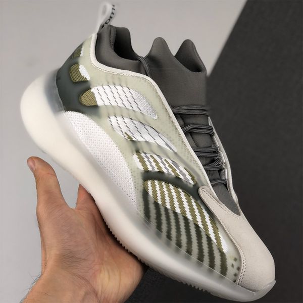 

700 v3 azael alvah white glow in the dark kanye west mens running shoes fashion luxury designer women sneakers trainers, Black