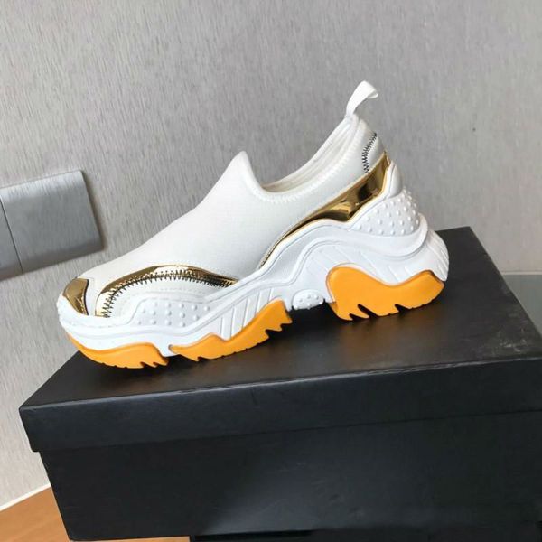 

autumn new style thick bottom stretch shoes casual shoes women leisure comfortable breathable lazy shoes sneakers, Black