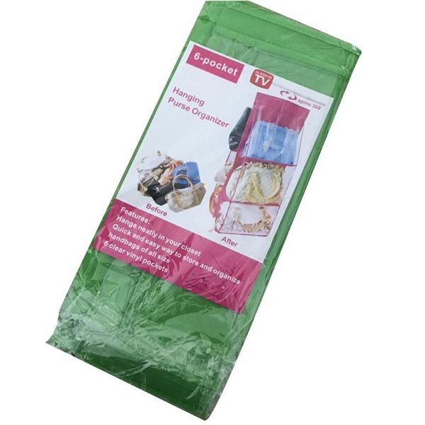 

double-sided six-layer bag hanging bag six-port handbag storage sorting hanging multi-layer perspective dust