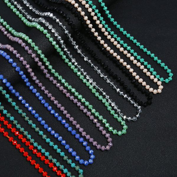 

new long sweater chain collar maxi necklace simulated turquoise beads necklace women fashion jewelry bijoux femme christmas gifts, Silver