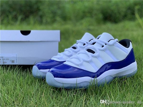 

air authentic 11 low wmns concord basketball shoes 11s men women white black retro athletic sneakers with box av2187-160