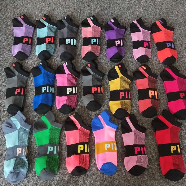 

fashion short pink socks girls women cheerleaders cotton ankle socks sports football socks sneaker stockings wholesale, Black