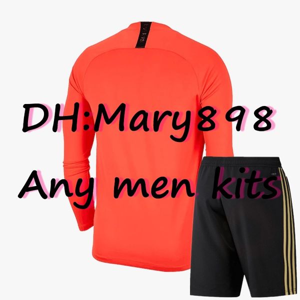 

any men season long sleeves kits football jersey / custom name and number / need to contact inquiry whether there is inventory, Black