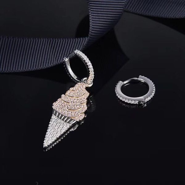 

a-подарок ювелирных изделий циркон 925 серег женщины нерегулярного мороженое серьги мода подарок cz ювелирные изделия для девочек, Golden;silver