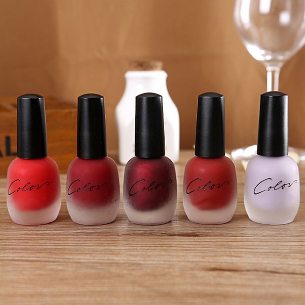 

matte nail polish long lasting nail art varnish dull manicure quick dry gel permanent lacquer v9-drop