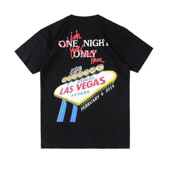 

19ss Cool America Casual Travis Scott Astroworld Tour nevada las Vegas LA puff letter t Shirt Street Men Women Tshirt Tee Tops