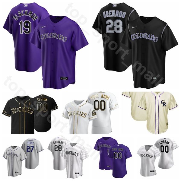 

новый бейсбол мужчины женщины молодежь 28 нолан аренадо джерси 19 чарли блэкмон 27 тревор стори 43 сэм хиллиард 26 дэвид дал крутая база, Blue;black