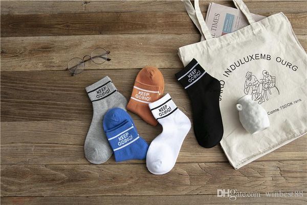 

5 colors fashion japan and korea solid color sport keep going socks short funny cotton socks women winter happy socks female, Black;white