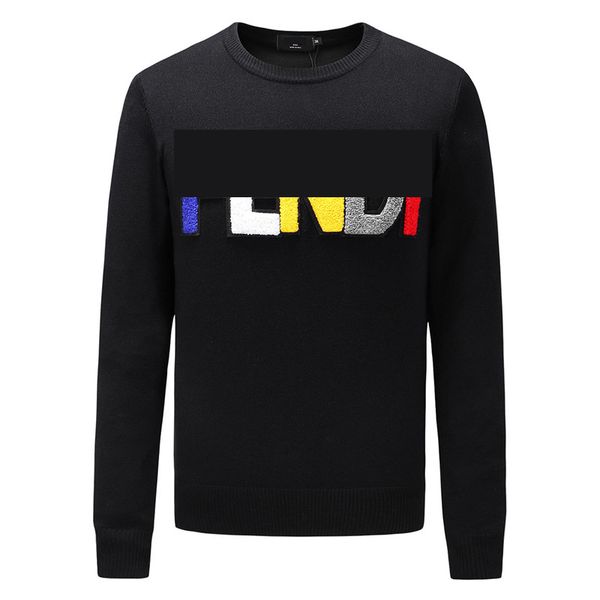 

мужской свитер мужская мода марка пуловер толстовка с длинным рукавом толстовка марка письмо вышивка трикотаж зима мужская одежда, White;black