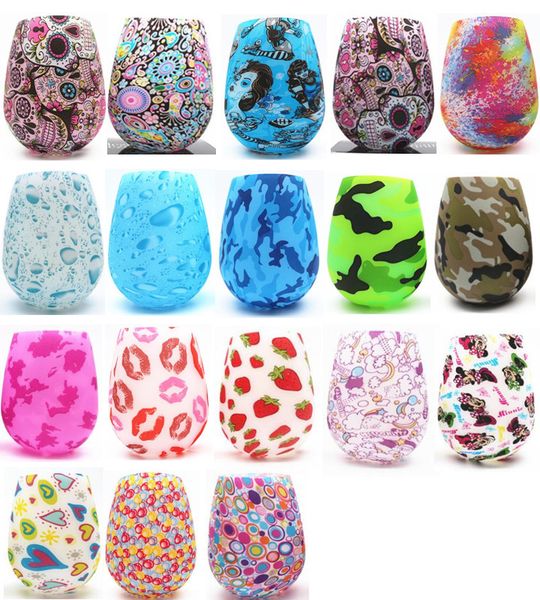

12oz cups camouflage silicone wine cups glasses beer rubber wine egg squishy tumbler water bottle outdoor 18colors mugs whiskey drinkwa khje