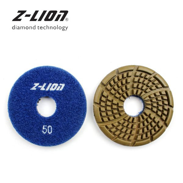 

z-lion 3.5 " алмазный полировальный коврик влажное использование спиральный турбо тип полировки смолы диск камень мрамор гранит керамический