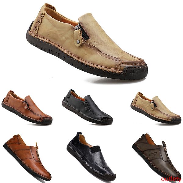 

fashion men s casual leather shoes espadrilles triple black brown khaki breathable outdoor jogging walking shoes main17