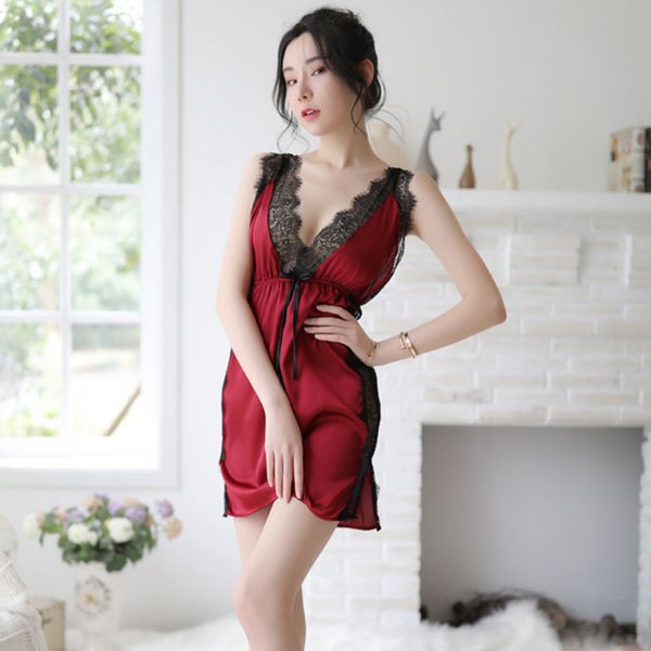 

женина sexy пижама вободнй ѬазмеѬ ион кѬанй nightgown по онкий екђалное ни, Black;white