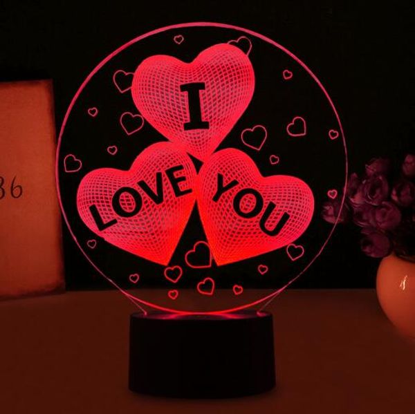 

романтический валентина я люблю тебя 3d воздушные шары форма сердца led night light настроение лампы свадебный декор любителей пара подарки