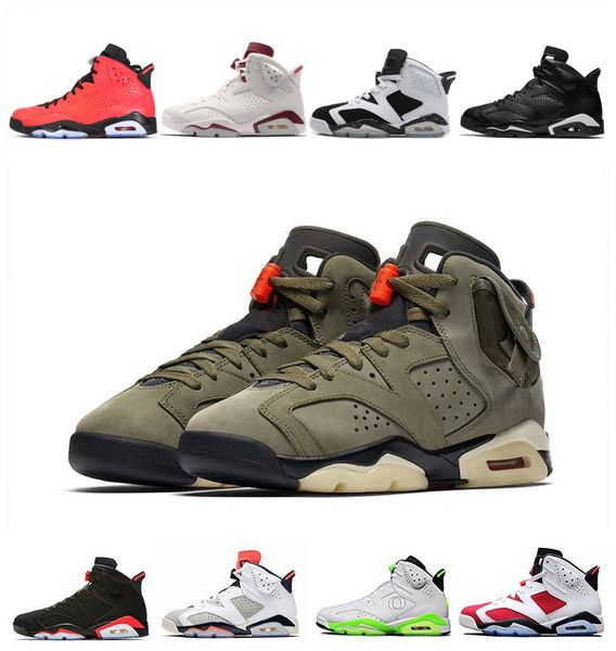 

2019 men black infrared 6 6s basketball shoes mens cny carmine gatorade green tinker unc black cat designer trainers sneakers us 7-13