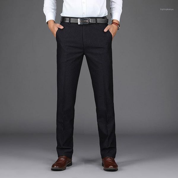 

business summer mens suit pants casual loose with pocket solid color mens daily pants black grey summer mens designer pants