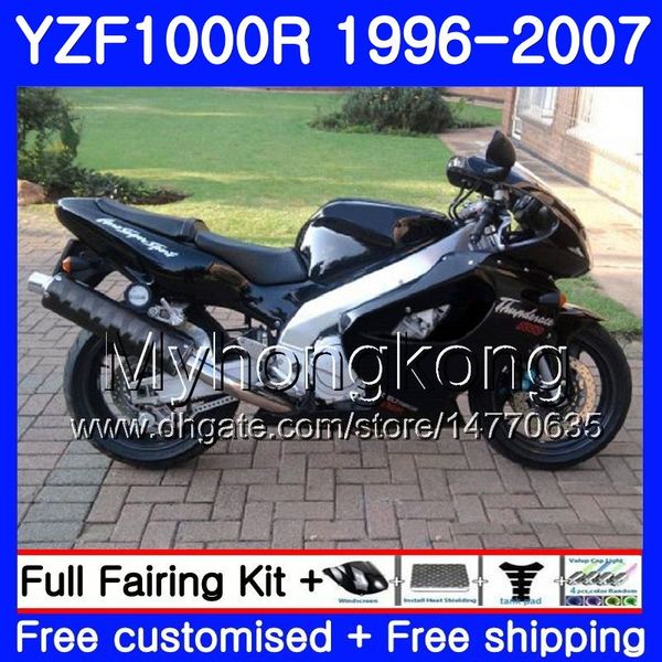 

body for yamaha all black thunderace yzf1000r 96 97 98 99 00 01 238hm.23 yzf-1000r yzf 1000r 1996 1997 1998 1999 2000 2001 fairings kit