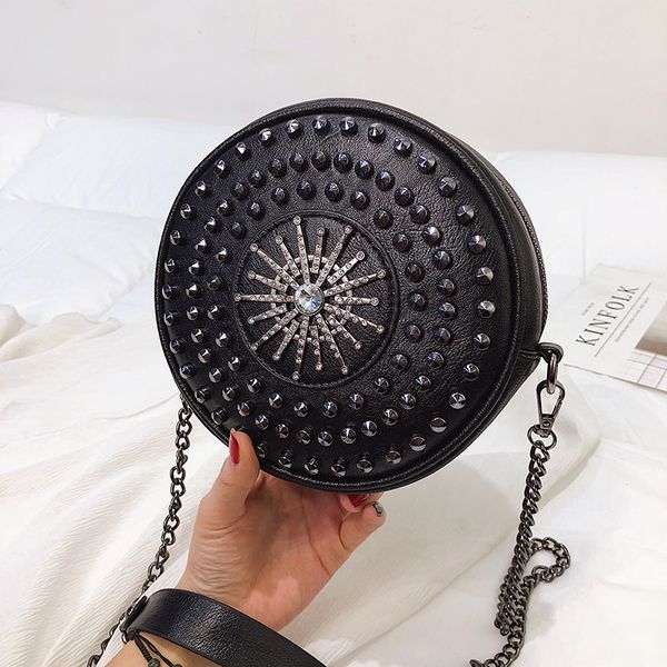 

diamond round bag dinner party small evening luxury handbags leather women bags designer lady's bags handbags black