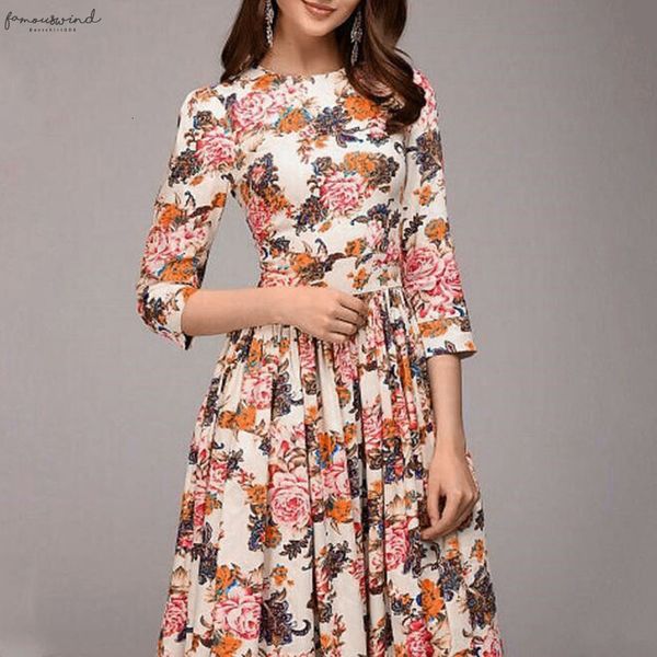 

womens dress floral print thin vintage work office a line knee length dress vestidos de mujer summer dresses, Black;gray
