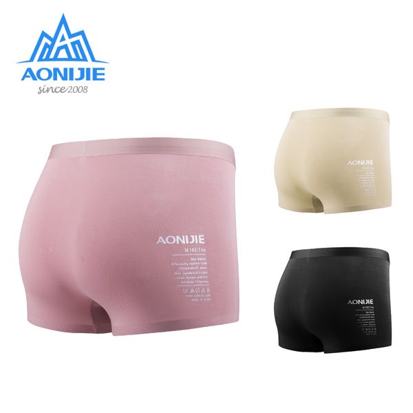 

aonijie 3 pcs/set e7005 quick dry women's sport performance boxer briefs underwear shorts micro modal for running fitness gym, Black;blue