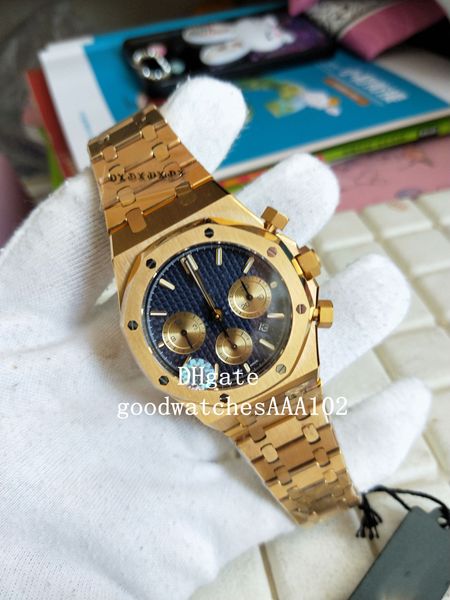 

classic series men's watch watches pf 7750 automatic chronograph 18k rose gold blue dialexcellent automatic mens watch watches, Slivery;brown