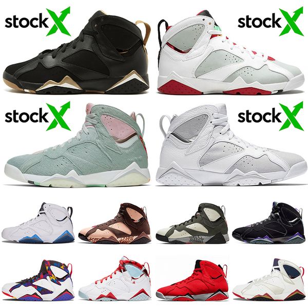 

wholesale jumpman brand gmp hare 2.0 pure money olympic basketball shoes 7 7s z mist designer sneakers ing, Black