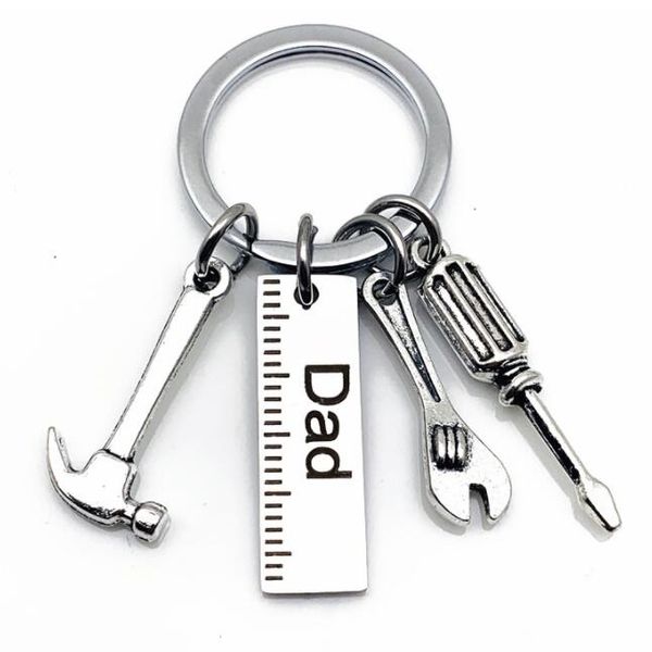 

casual key chain stainless steel key ring Dad hammer screwdriver wrench Dad tools father's day gift