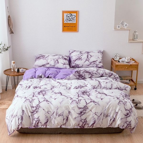 

marble pattern bedding sets duvet cover set 2/3pcs single  king size comforter sets bed quilt cover (no sheet no filling