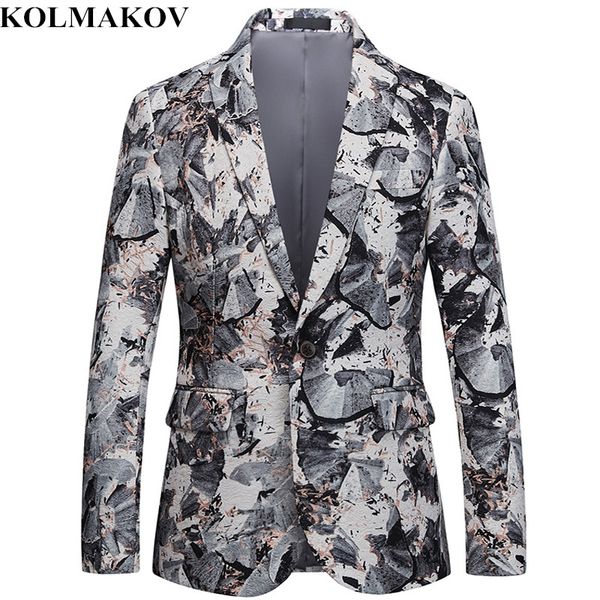 

new brand floral printed blazers mens suits jackets slim homme men's blazer masculino dress big size m-4xl,5xl, 6xl, White;black