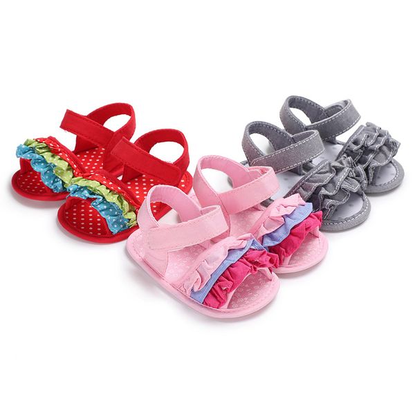

baby sandals polka dot wave pattern soft bottom non-slip soft bottom toddler shoes non-slip baby shoes