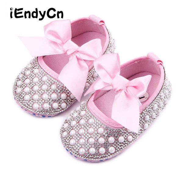 

iendycn bow crib shoes baby 2018 baby girl princess shoes summer soft bottom breathable barefoot female yd206llr