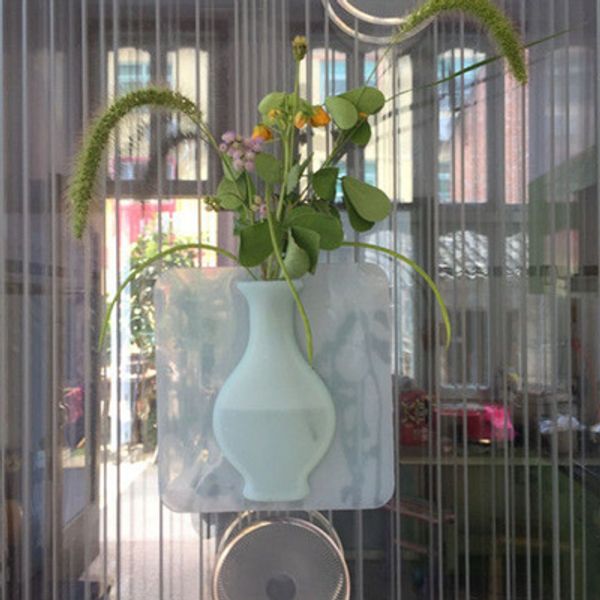 

buy 2 get one trill gui jiao hua bottle refrigerator glass no-xiang jiao tie wall magic wall-mounted flower vase