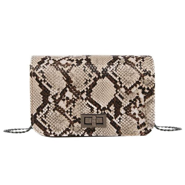 

snake print women shoulder bag handbags women bags wild girls small square messenger bag bolsa feminina