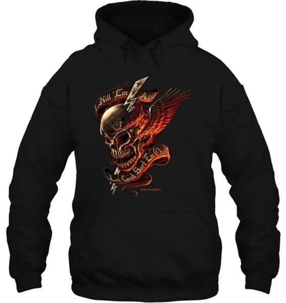 

men hoodie kill em all let god sort em out various sizes black ink 80345 women streetwear