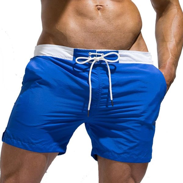 

2019 new men's quick dry swim stretch performance beach surfing board shorts with pockets gym pants running swimwear surfing