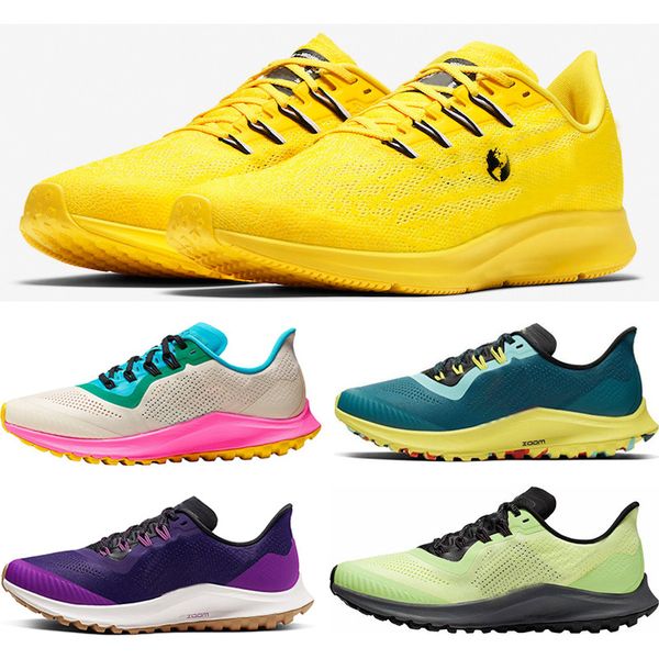 

Коди Хадсон х Zoom Pegasus 36 Trail Turbo Желтый Розовый Зеленый Мужчины Женщины Кроссовки Кр