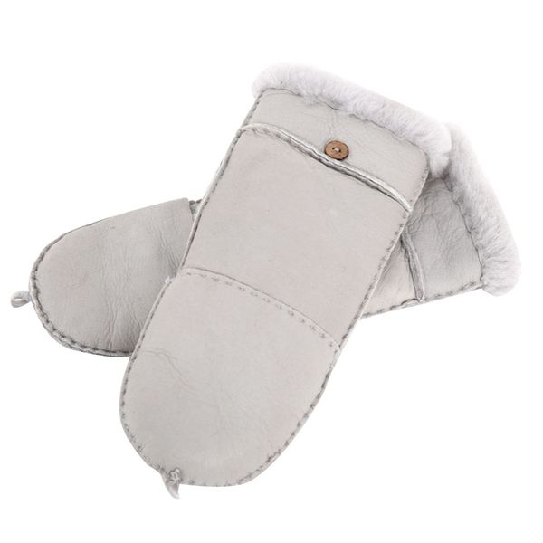 

outdoor half finger ski pu leather mitten with cover winter warm durable women gloves retro style hand protection fashion, Blue;gray