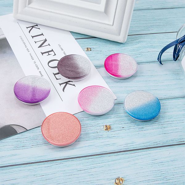 

universal gradient phone mount socket stand glitter phone stand and grip cell phone holder for samsung for iphone 6 7 x with package