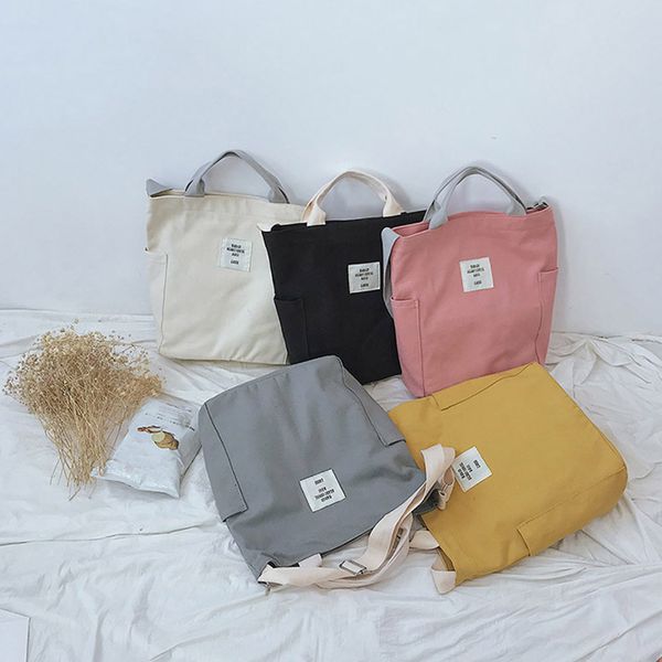 

women canvas shoulder bag simple messenger bag casual shopping tote female eco crossbody bags handbag bolsa #o